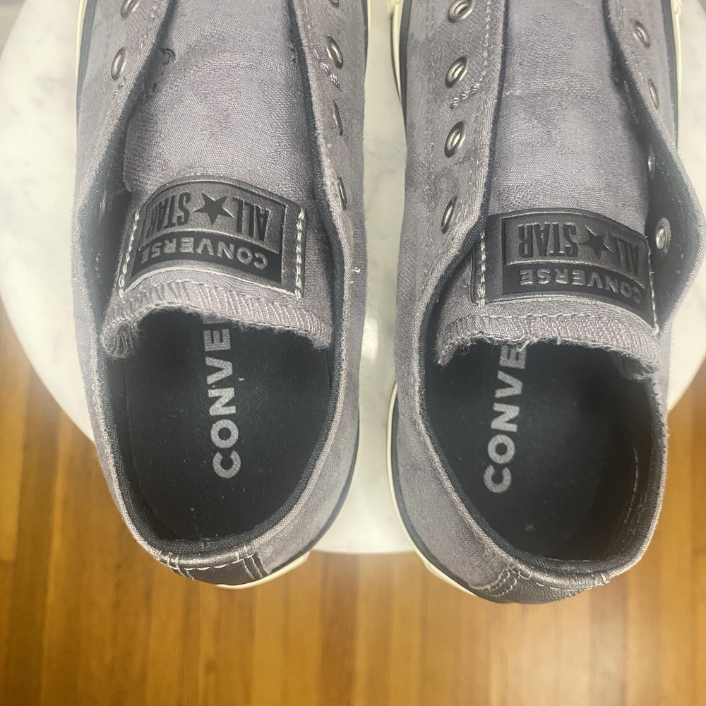Converse All Star Slip OX Shoes Womens Size 6 Gray Slip On Low Top Sneakers - Picture 8 of 11